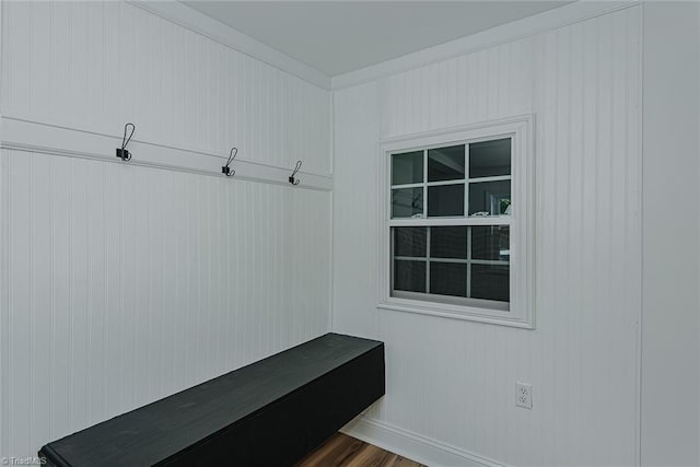 408 N Maple St, Graham, NC 27253 - mudroom featuring dark wood-style flooring