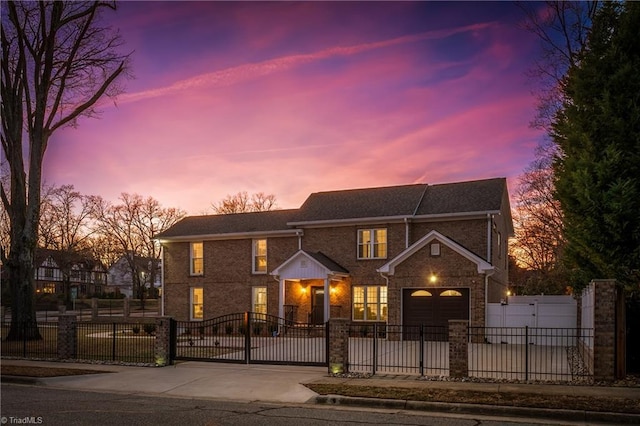 view of front of house featuring a garage