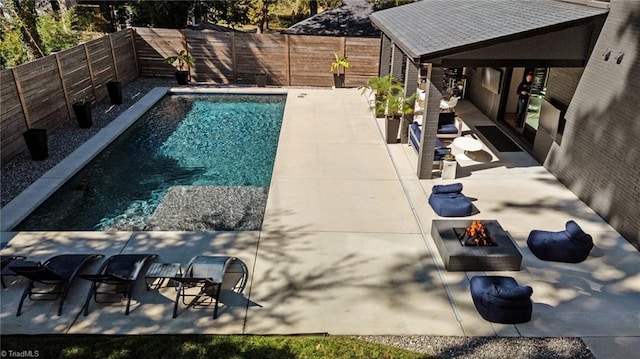 view of pool with a patio area