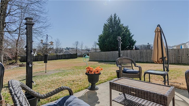 view of patio / terrace featuring a fenced backyard