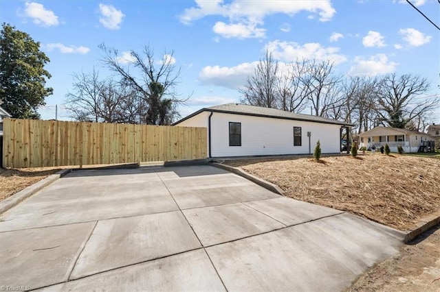 exterior space featuring fence