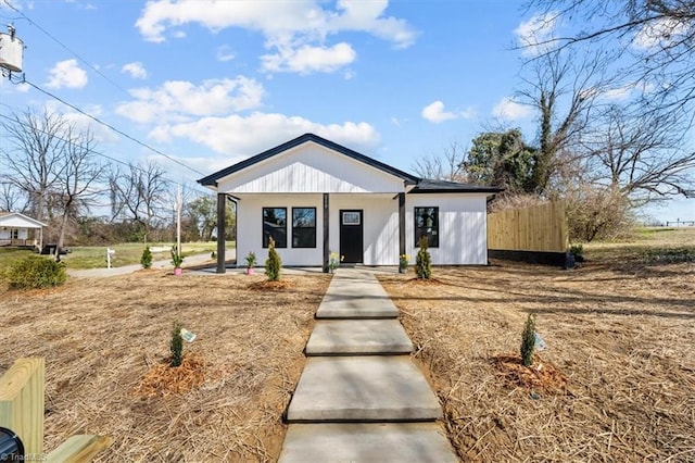 view of modern farmhouse