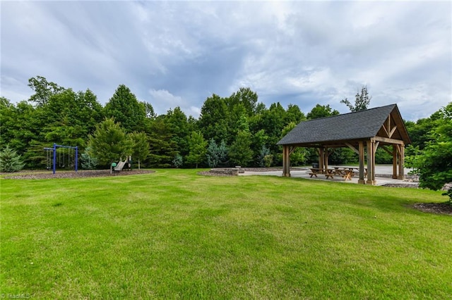 1117 Magenta Way, Kernersville, NC 27284 - view of grassy yard featuring a gazebo