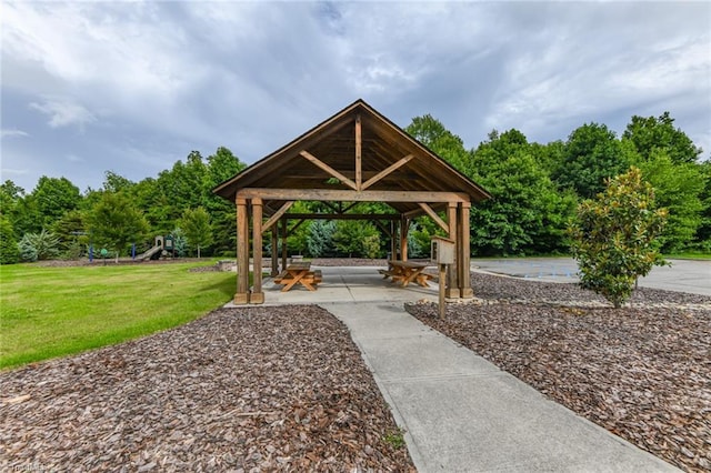 1117 Magenta Way, Kernersville, NC 27284 - view of community with a gazebo, a lawn, and a playground