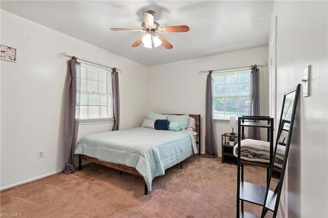 827 Woodcote Dr, Winston-Salem, NC 27107 - bedroom featuring light carpet and ceiling fan