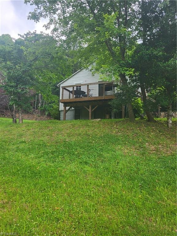 3273 N NC Highway 16, Millers Creek, NC 28651 - view of yard featuring a wooden deck