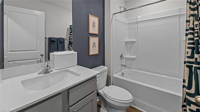 144 Rose Wind Way, Mayodan, NC 27027 - full bath featuring shower / tub combo with curtain, toilet, and vanity
