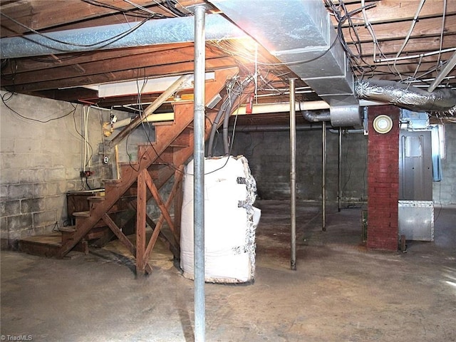 view of basement