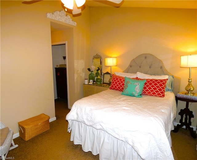 149 Pinewood Ln Unit 104, Bermuda Run, NC 27006 - carpeted bedroom featuring baseboards and a ceiling fan