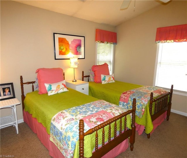 149 Pinewood Ln Unit 104, Bermuda Run, NC 27006 - bedroom with carpet, baseboards, and ceiling fan
