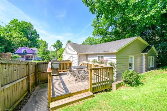 1134 W End Blvd, Winston-Salem, NC 27101 - wooden terrace with area for grilling