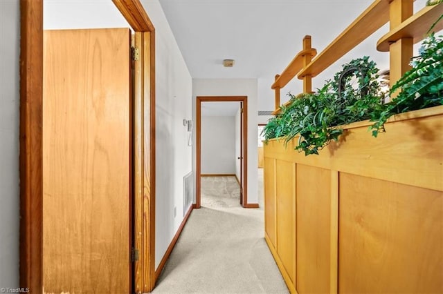6277 Bennett Rd, Seagrove, NC 27341 - hallway featuring light carpet and baseboards