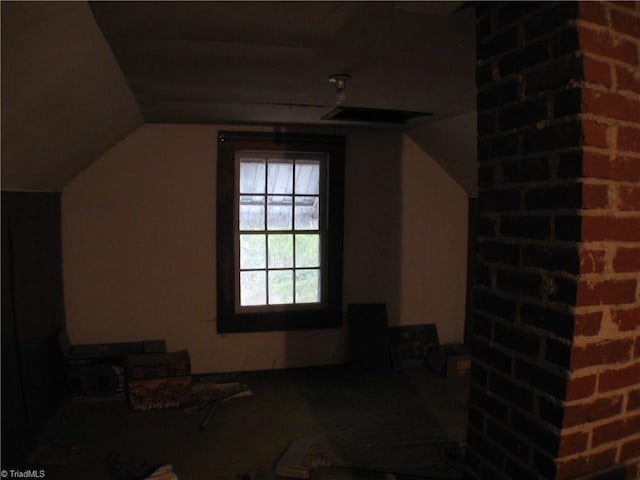 bonus room with lofted ceiling