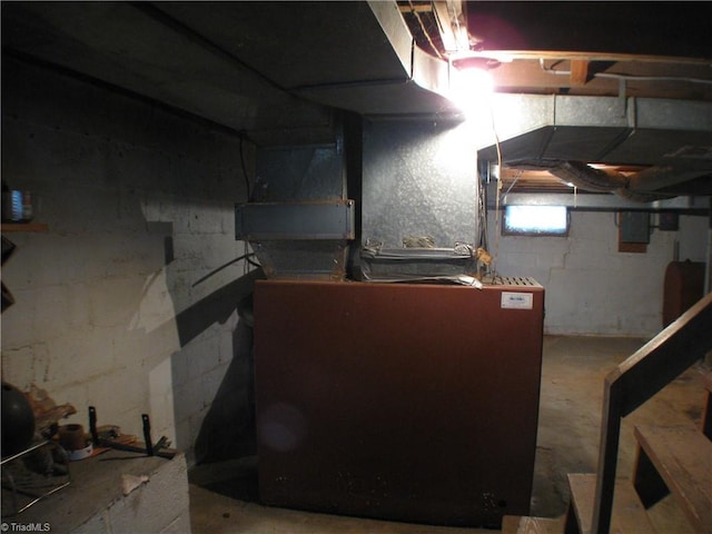 view of basement