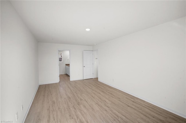 unfurnished bedroom featuring light hardwood / wood-style flooring