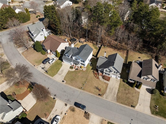 aerial view with a residential view