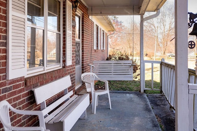 view of patio / terrace with a porch