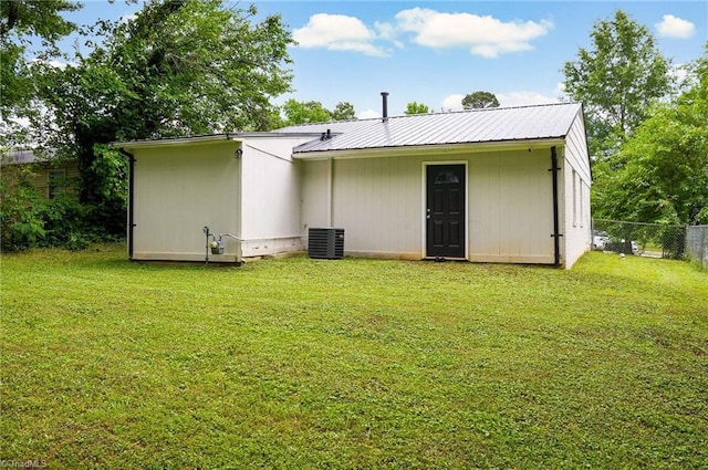 1519 Graves Ave, High Point, NC 27260 - back of house with central air condition unit and metal roof
