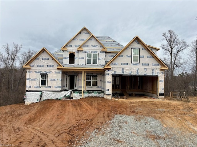 view of unfinished property