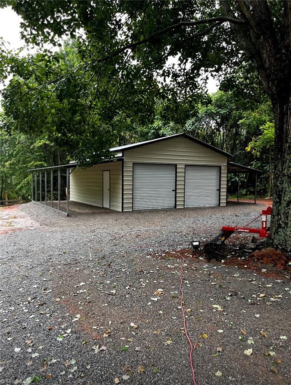 garage with a detached garage