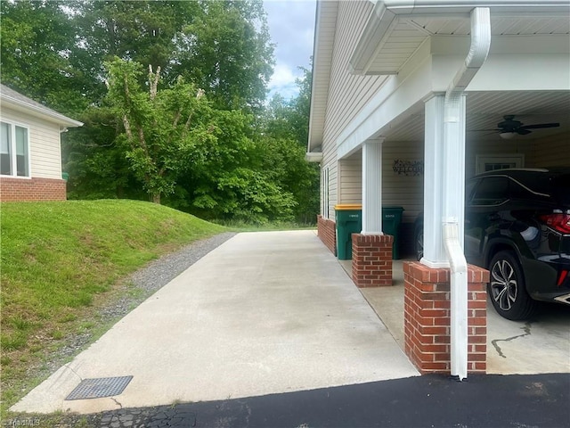 258 S Boyles St, Pilot Mountain, NC 27041 - view of patio with ceiling fan