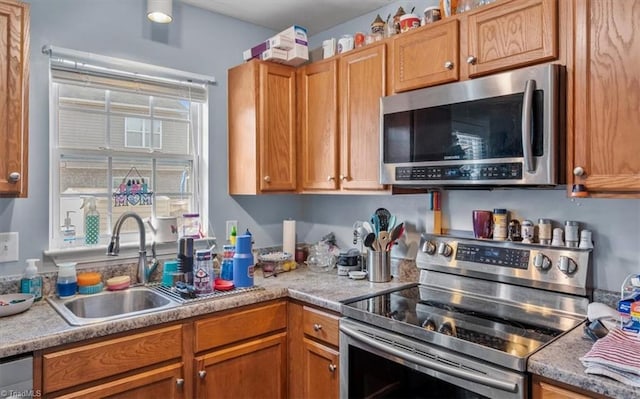 kitchen with sink and stainless steel appliances