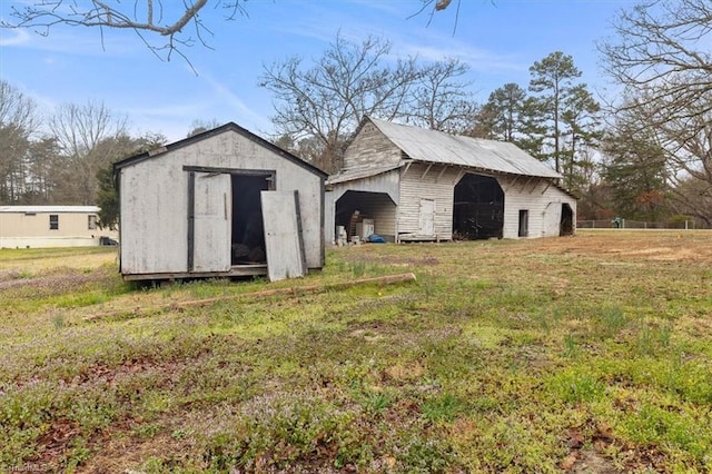 view of shed