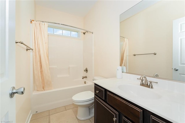 4060 Tarmac Dr, Sophia, NC 27350 - full bathroom with vanity, shower / bath combo, and tile patterned floors