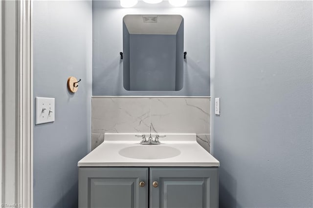 2525 Halle Ann Cir, Winston-Salem, NC 27103 - bathroom with backsplash and vanity