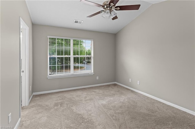 2525 Halle Ann Cir, Winston-Salem, NC 27103 - carpeted spare room featuring ceiling fan, baseboards, and vaulted ceiling