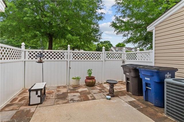 2525 Halle Ann Cir, Winston-Salem, NC 27103 - view of patio / terrace with central AC unit and a fenced backyard