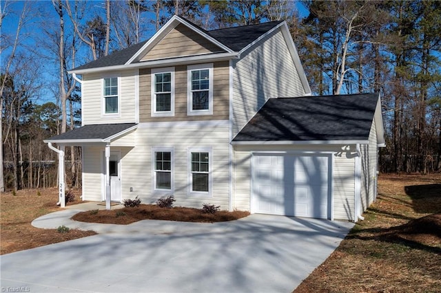 view of front of house featuring a garage