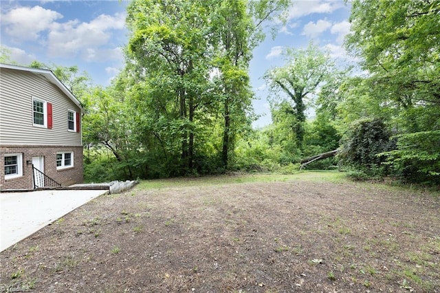 view of yard featuring a patio