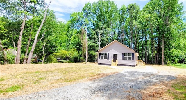 view of front of house featuring crawl space