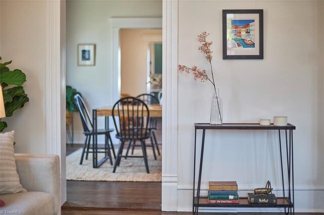 523 N Main St, Graham, NC 27253 - interior space featuring wood finished floors and baseboards