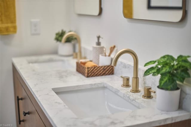 523 N Main St, Graham, NC 27253 - details featuring double vanity and a sink