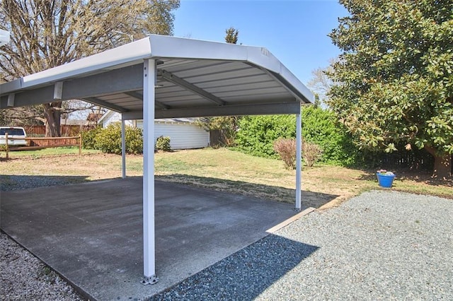 523 N Main St, Graham, NC 27253 - view of car parking with fence and a carport