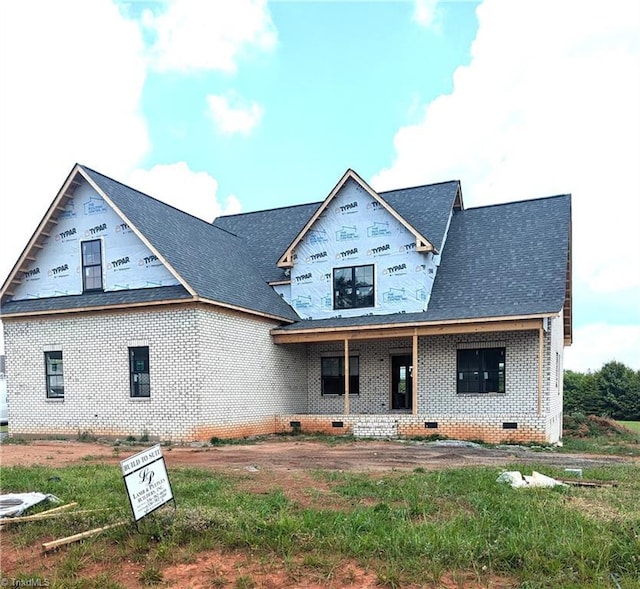 8505 Peony Dr, Stokesdale, NC 27357 - property under construction with crawl space and a shingled roof