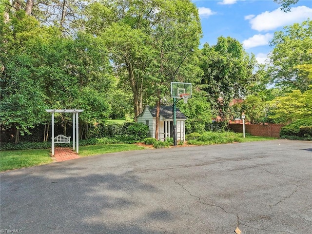 view of basketball court