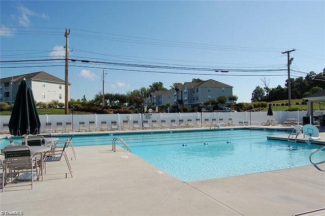 view of pool with a patio area