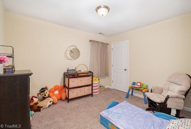 view of carpeted bedroom