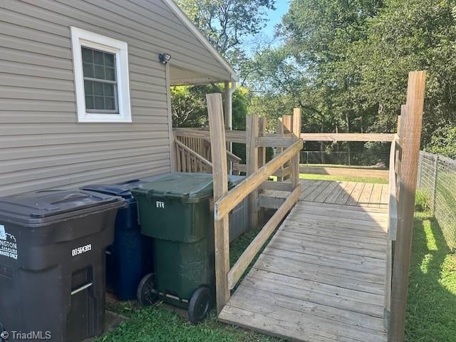 view of wooden deck