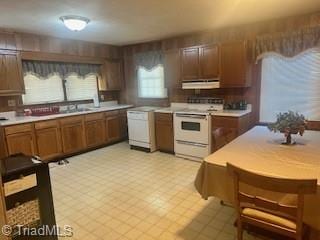 kitchen with white appliances