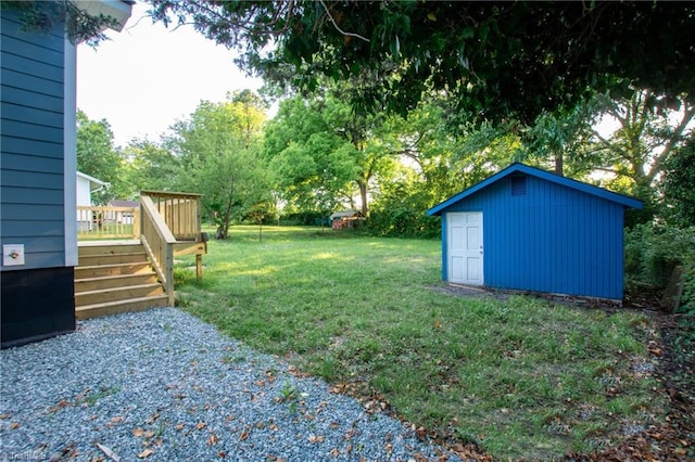 300 Center St, Thomasville, NC 27360 - view of green lawn with a wooden deck