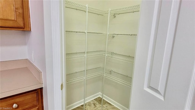 view of storage area
