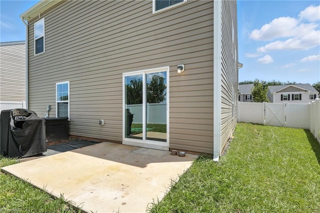 4514 Heatherly Rd, Winston-Salem, NC 27105 - back of property featuring a patio area and a gate