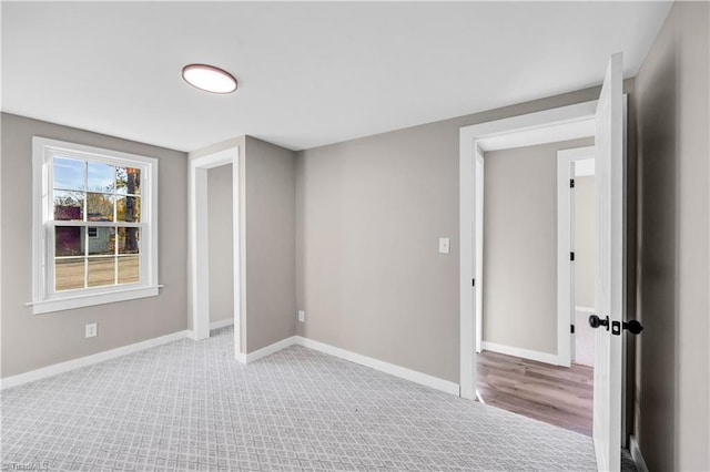 empty room featuring light hardwood / wood-style flooring