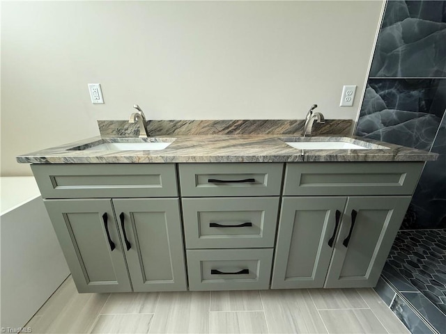 3048 Island Dr, Northtopsail Beach, NC 28460 - full bath with double vanity and a sink