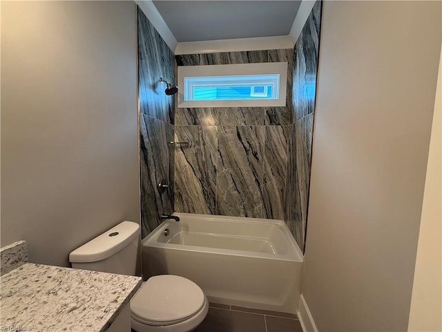 3048 Island Dr, Northtopsail Beach, NC 28460 - full bathroom with toilet, vanity, and shower / bathtub combination