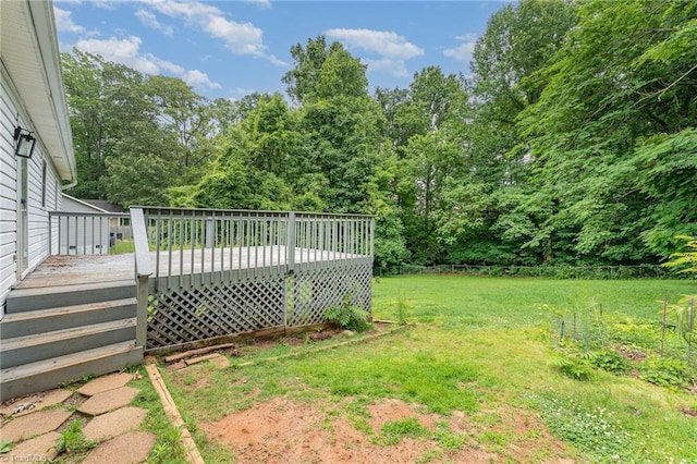 4104 Old Greensboro Rd, Winston-Salem, NC 27101 - view of green lawn with a wooden deck